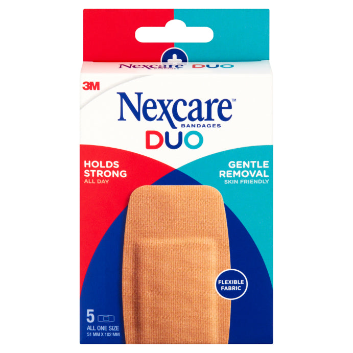 Nexcare Duo Fabric Knee Elbow Bandage Large 5 Pack