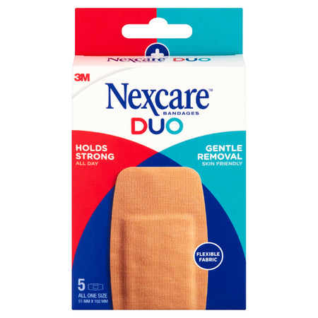 Nexcare Duo Fabric Knee Elbow Bandage Large 5 Pack
