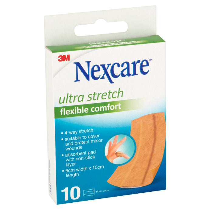 Nexcare Ultra Stretch Flexible Comfort 6cm X 10cm 10 Pack