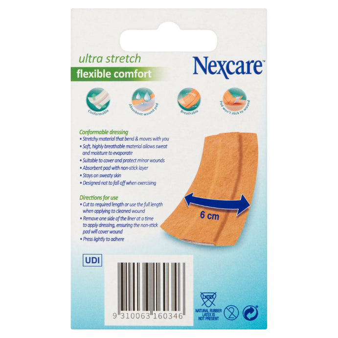 Nexcare Ultra Stretch Flexible Comfort 6cm X 10cm 10 Pack