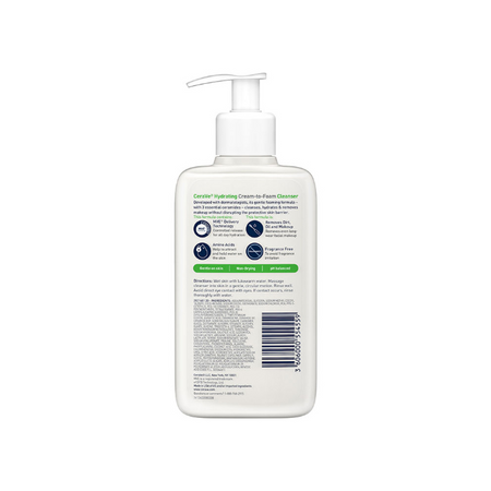 CeraVe Hydrating Cream-to-Foam Cleanser 236mL