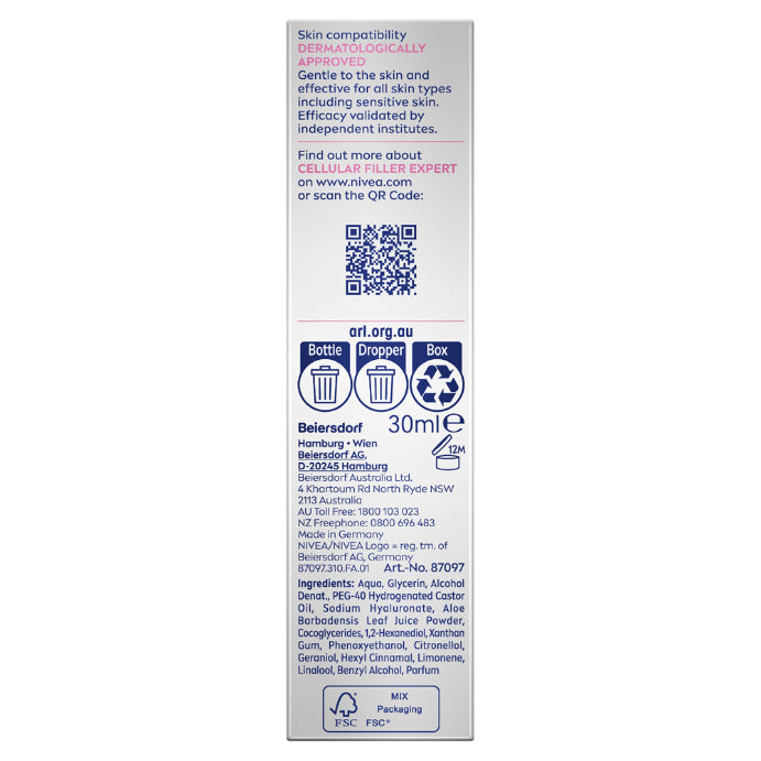 Nivea Cellular Filler Expert Replumping Hyaluronic Serum 30ml
