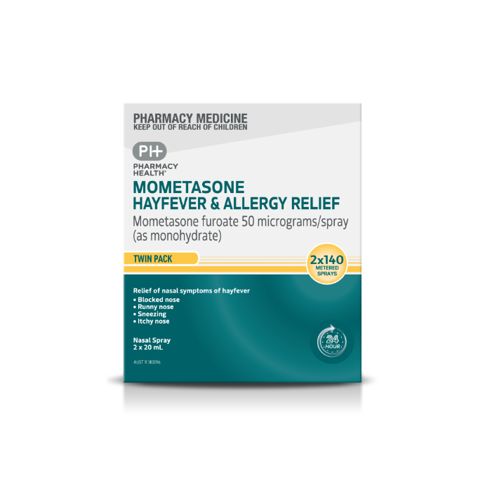 Pharmacy Health Mometsone Allergy Relief Spray 140 Twin 2 Pack Generic for Nasonex
