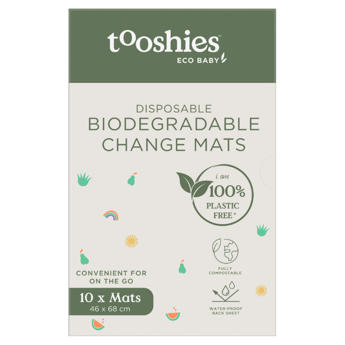 Tooshies Eco Baby Disposable Biodegradable Change Mats 10 Pack