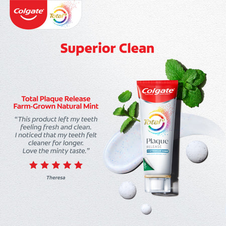Colgate Total Plaque Release Toothpaste Farm-grown Natural Mint 95g