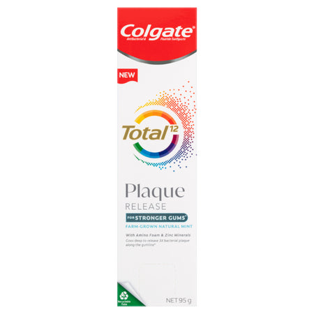 Colgate Total Plaque Release Toothpaste Farm-grown Natural Mint 95g