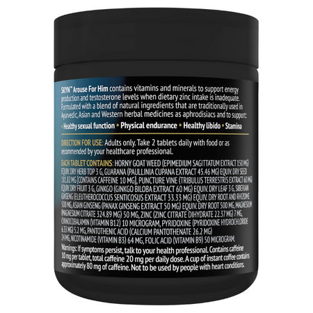 Skyn Arouse for Him Libido Supplements 60 Tablets