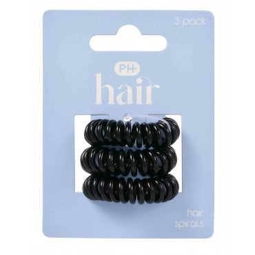 PHarmacy Health HAIR SPIRALS BLACK 3PK