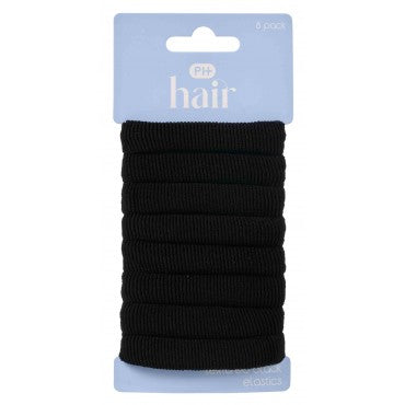 PHarmacy Health TEXTURED ELASTICS BLACK 8PK