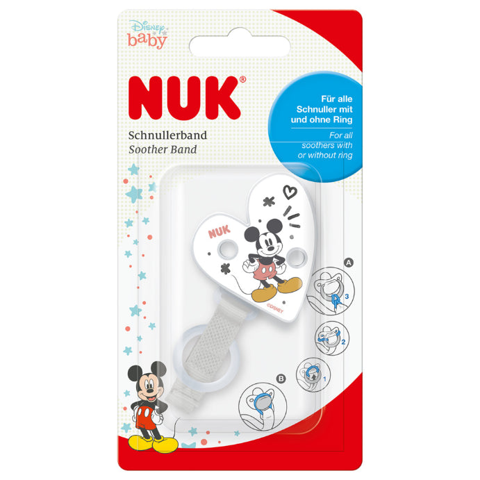 Nuk Dummy Clip and Chain for All Soothers Disney Mickey Mouse 1 Each