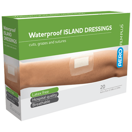 Aerofilm Plus Waterproof Island Dressing 6 X 7cm 20PK