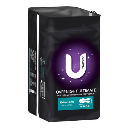 U by Kotex Pad Ultimate Overnight 6pk Z4