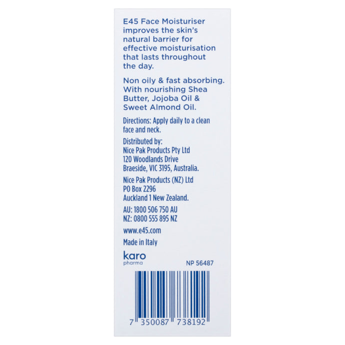 E45 Face Moisuriser 50ml