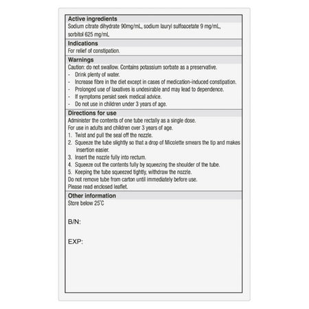 Micolette Tubes Enema 5ml X 4