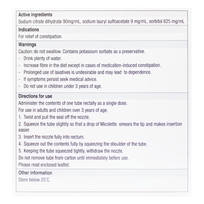 Micolette Enema 5ml 12