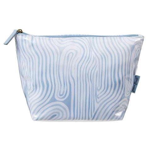 FEMME BEAUTE LARGE POUCH BLUE ABSTRACT