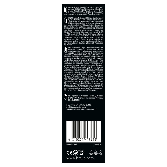 Braun Beard Trimmer Series 3 3400 Trimmer for Men 1 Each