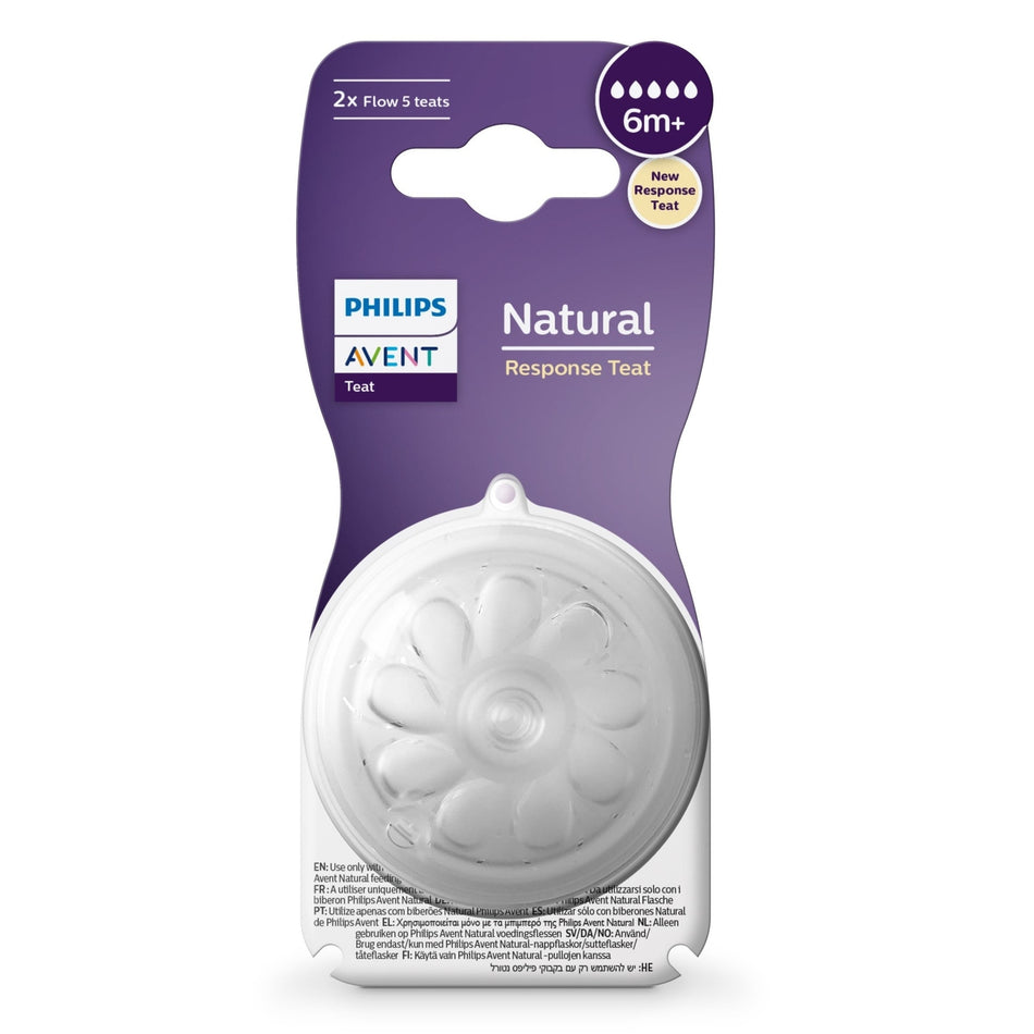 Avent Natural Response Teats 9 month+ Flow 6 2 Pack