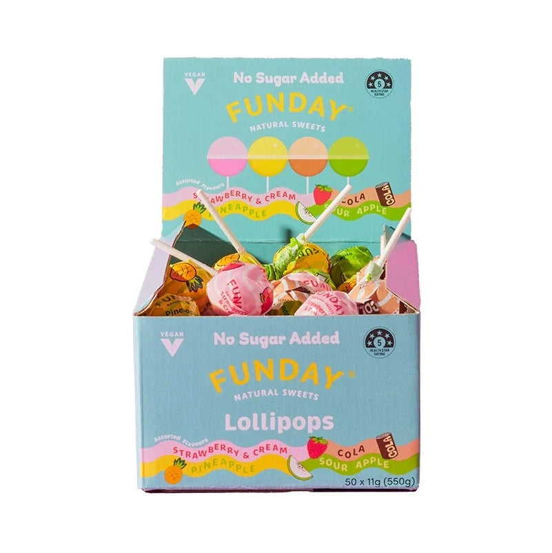 FUNDAY Lollipops 11g Assorted Box of 50