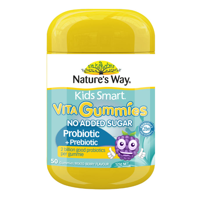 Nature's Way Kids Smart Vita Gummies Probiotic + Prebiotic Mixed Berry Flavour 50 Gummies