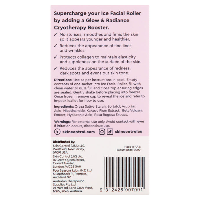 Skin Control Ice Facial Roller Glow & Radiance 6 Sachets