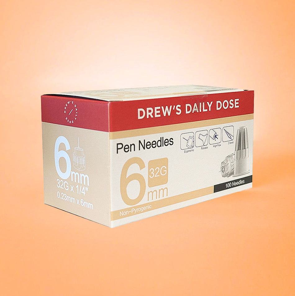 Drew's Daily Dose Pen Needle 32g 6mm 100 Pack