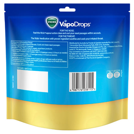 Vicks Vapodrops Butter Menthol 70 Lozenges