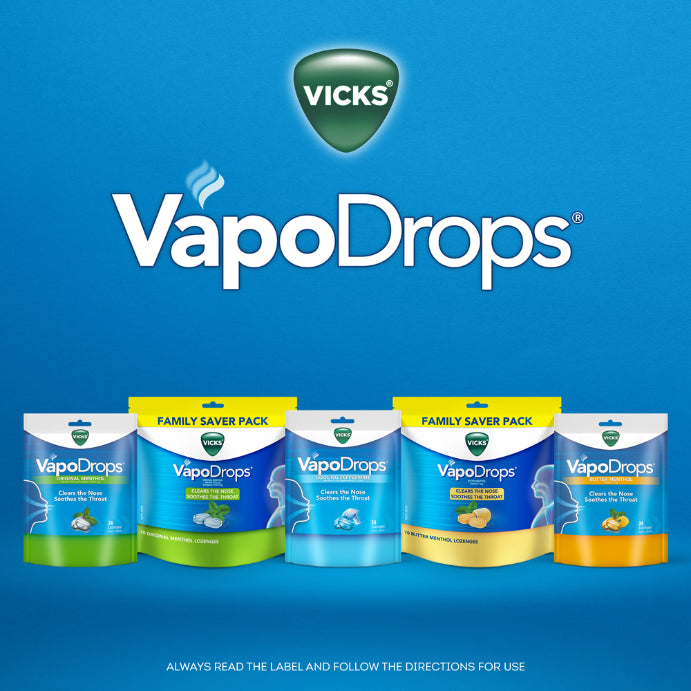 Vicks Vapodrops Butter Menthol 70 Lozenges