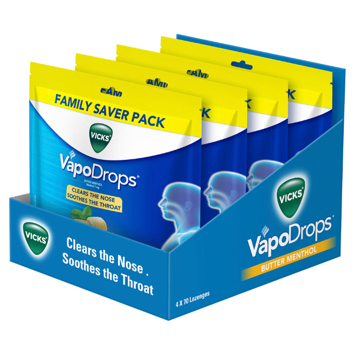 Vicks Vapodrops Butter Menthol 70 Lozenges