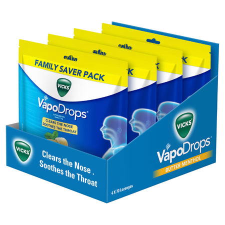 Vicks Vapodrops Butter Menthol 70 Lozenges