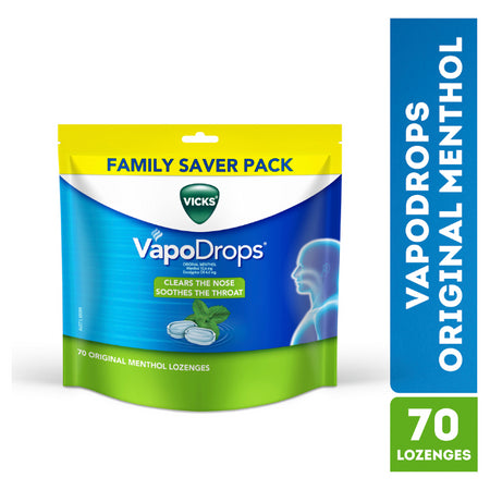 Vicks Vapodrops Original Menthol 70 Lozenges