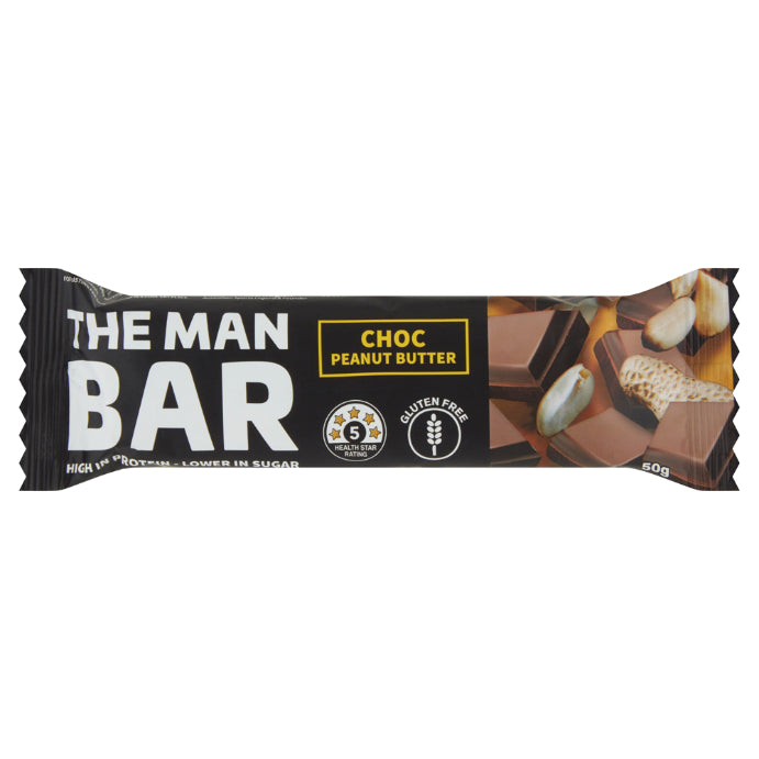 The Man Bar Choc Peanut Butter 50g 10PK