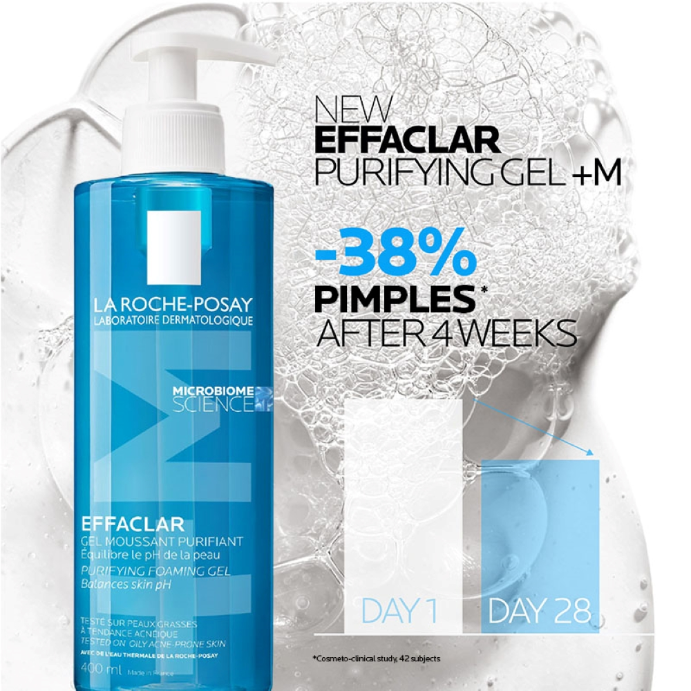 La Roche-Posay Effaclar +M Purifying Foaming Cleanser 400mL