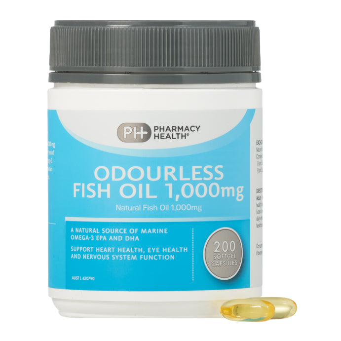 Pharmacy Health Odourless Fish Oil 1000mg 200 Capsules