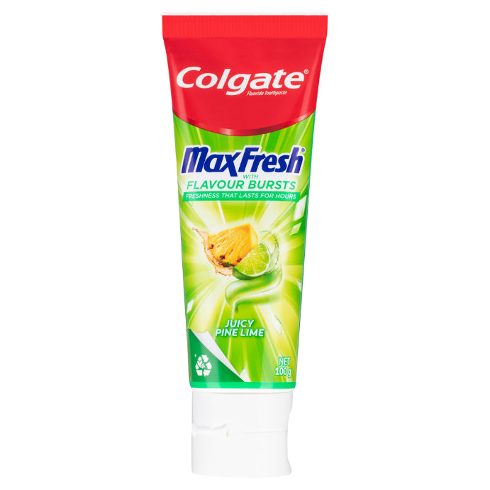 Colgate Max Fresh With Flavour Bursts Fluoride Toothpaste Pine Lime 100g