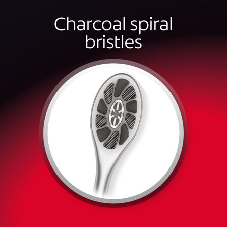 Colgate Optic White Pro Series Toothbrush With Soft Charcoal Spiral Bristles 2 Pack