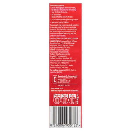 Colgate Optic White Luminous Enamel Strong Teeth Whitening Toothpaste 85g