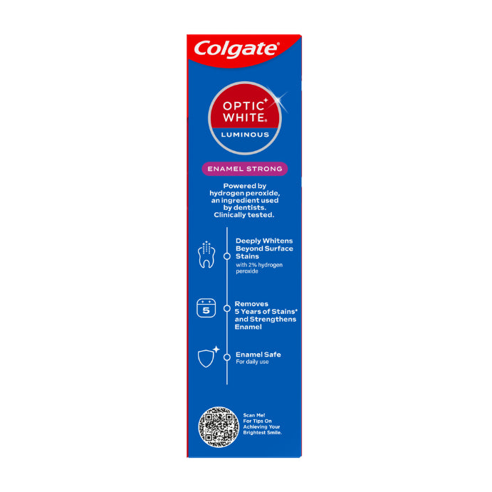 Colgate Optic White Luminous Enamel Strong Teeth Whitening Toothpaste 85g