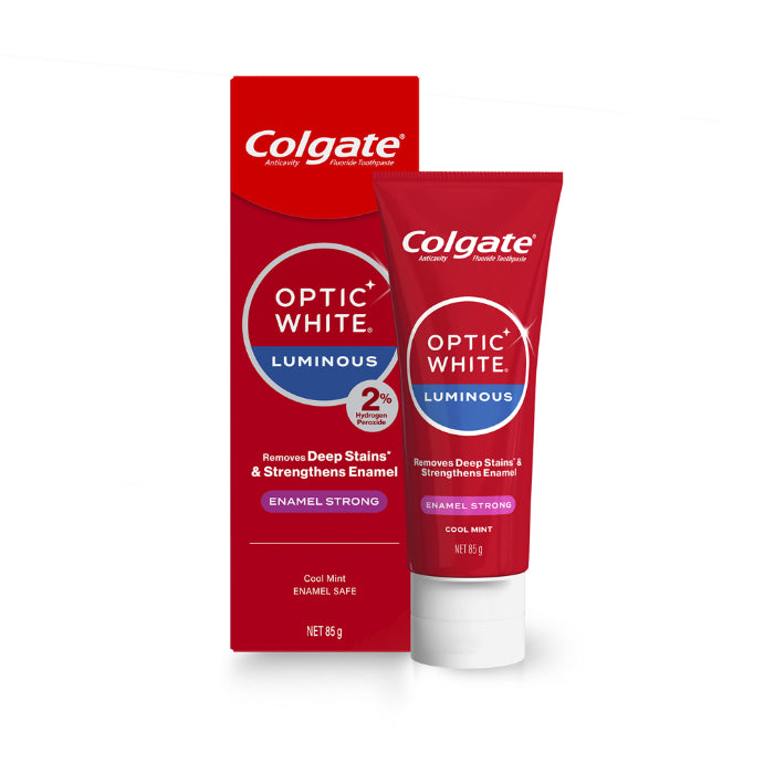 Colgate Optic White Luminous Enamel Strong Teeth Whitening Toothpaste 85g