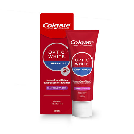 Colgate Optic White Luminous Enamel Strong Teeth Whitening Toothpaste 85g