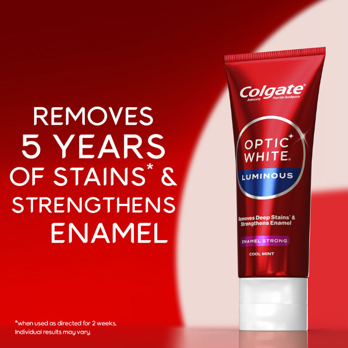 Colgate Optic White Luminous Enamel Strong Teeth Whitening Toothpaste 85g