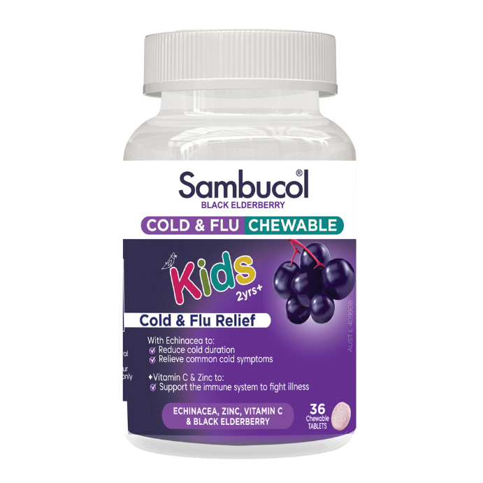 Sambucol Kids Cold & Flu Chewable 36 Tablets