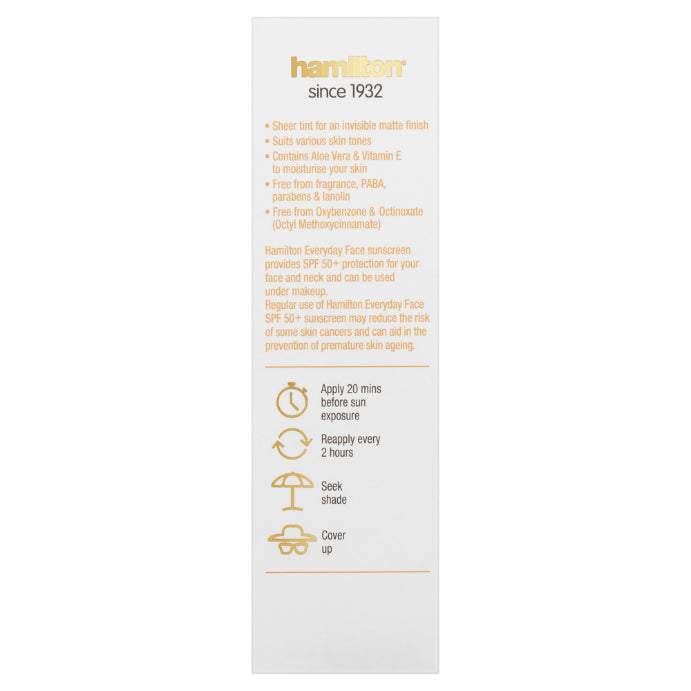 Hamilton Everyday Face Lotion Spf 50+ 75g