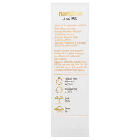 Hamilton Everyday Face Lotion Spf 50+ 75g