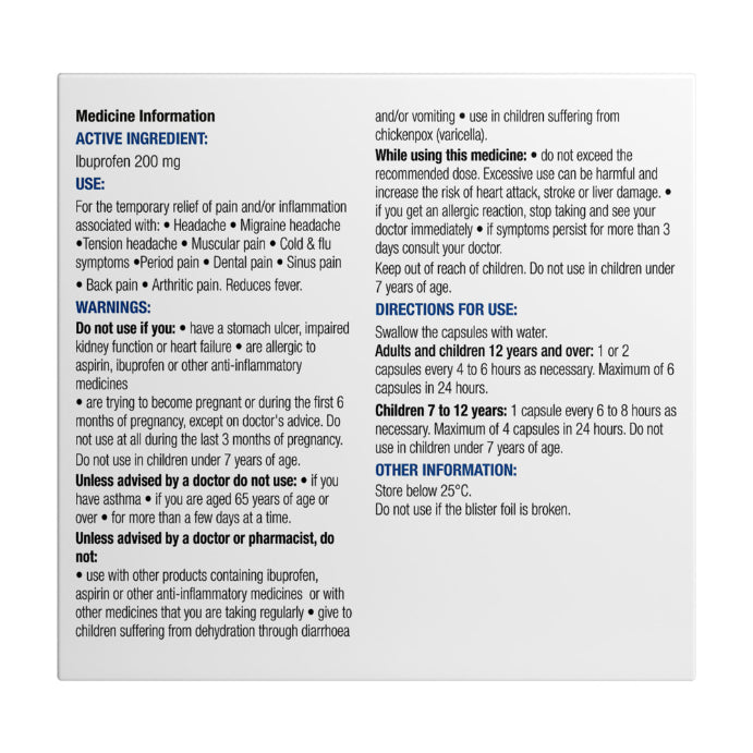 Chemists Own Ibuvance Liquid Capsules 100