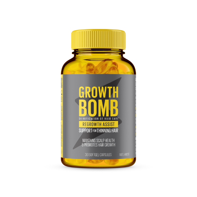 Growth Bomb Regrowth Assist Support for Thinning Hair Supplement 30 Tablets