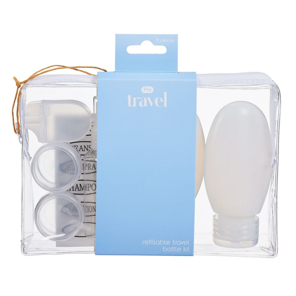 Pharmacy Health REFILLABLE TRAVEL BOTTLE KIT 6 Pieces