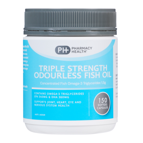 Pharmacy Health ODOURLESS FISH OIL Triple strength 150 CAP