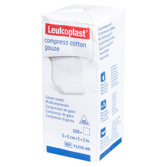Leukoplast Compress Gauze 5 X 5 100 Pack