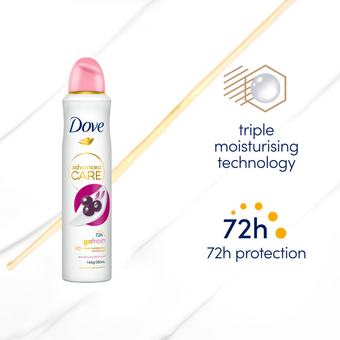 Dove Advanced Care 72h Go Fresh Anti-perspirant Acai Berry & Waterlily Scent 250ml